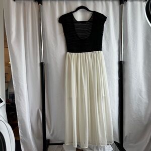 Black White Sheer Maxi Dress Layered Y2K Festival Beach Resort Editorial